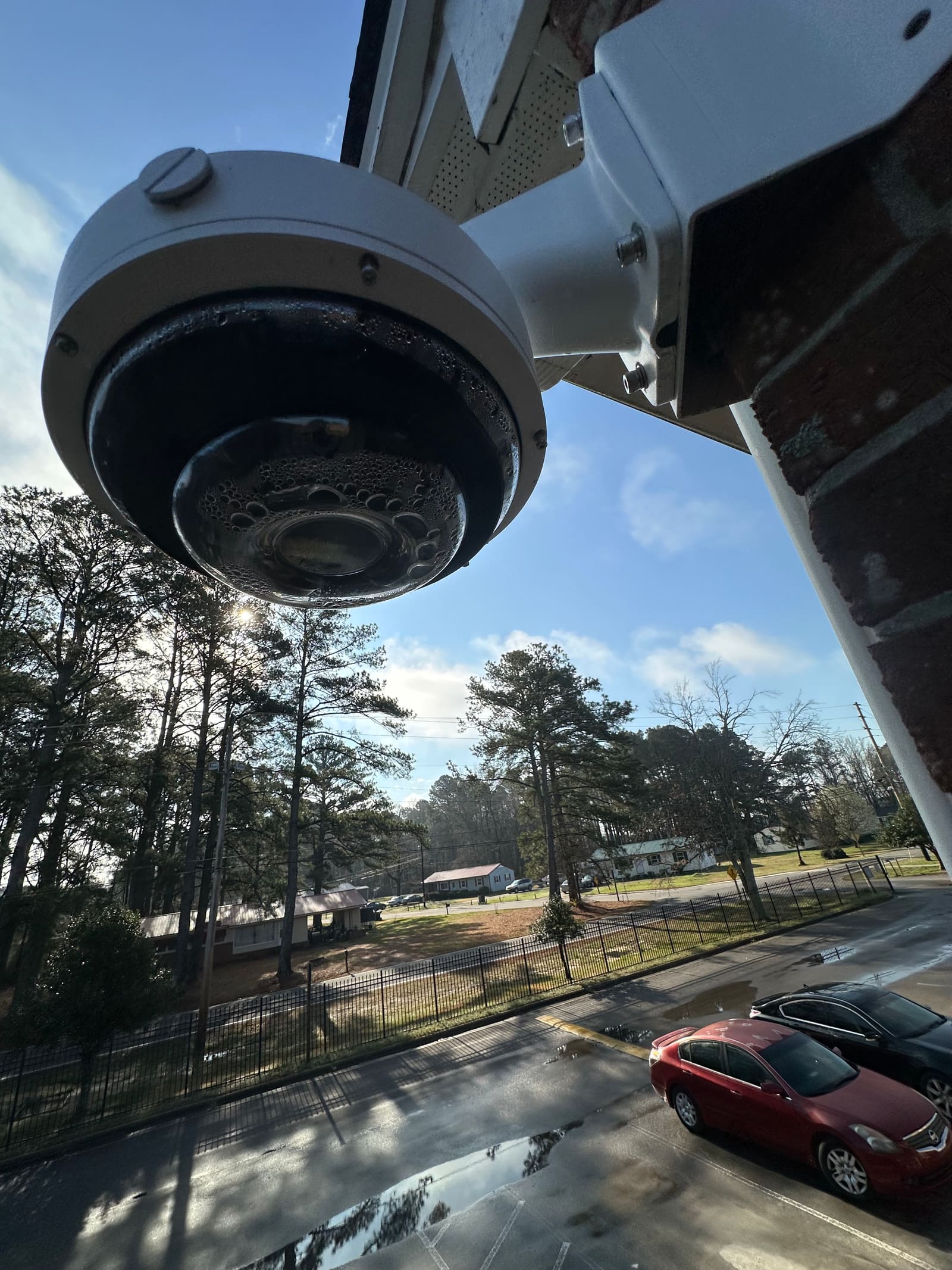 360-degree fisheye camera viewed from below